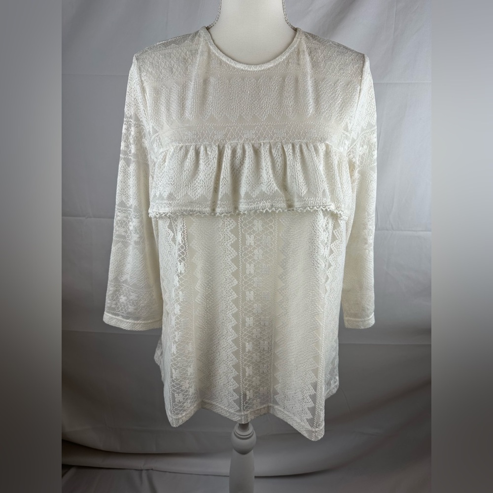 H&M Lace Casual Blouse Size Medium